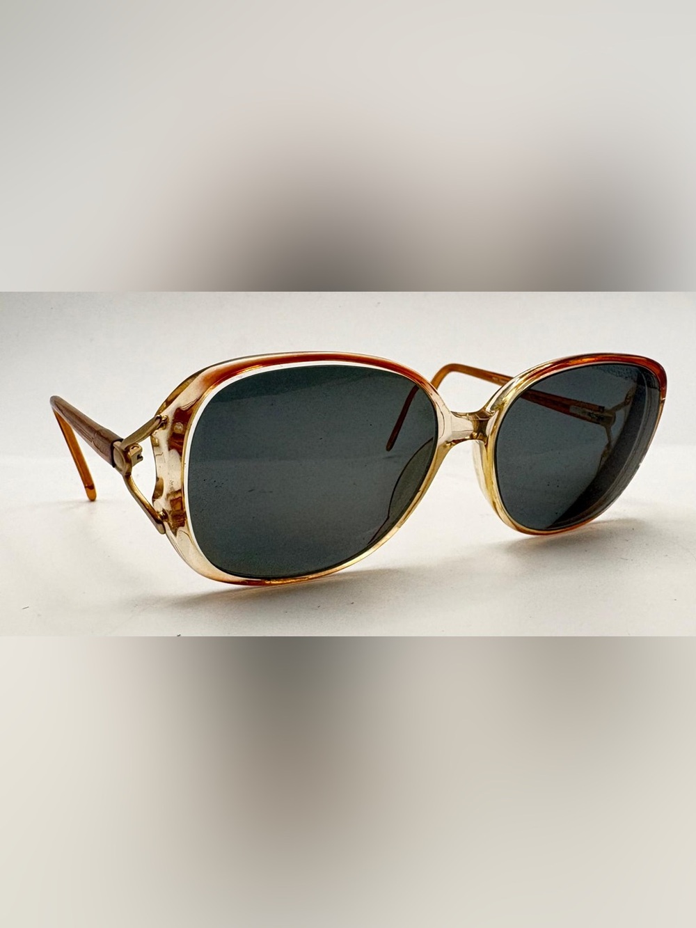 National by Marcolin Eleanor Brown Translucent Oval Sunglasses Frames Only